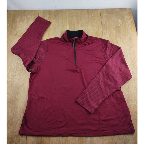 AVIA Track‎ Jacket Womens XXXL (22) Red Long Sleeve Pullover Activewear 1/4 Zip - Picture 1 of 5